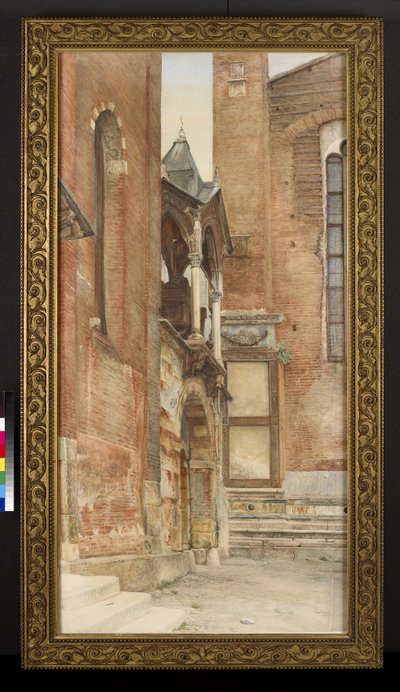 Castelbarcon hauta, Verona, Italia, touko-elokuu 1869 (akvarelli ja vartaloväri grafiitilla paperille). tekijältä John Wharlton Bunney